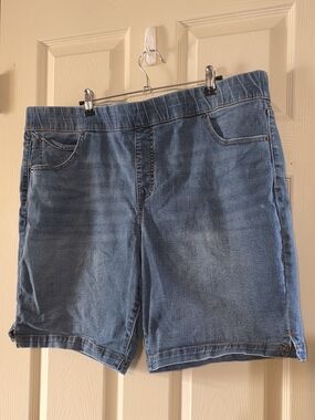 Terra & Sky Medium Blue Denim Jean Shorts